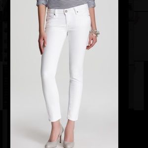 PAIGE Women's Skyline Ankle Peg Jeans, Optic White, Denim ,  Pants Size 26